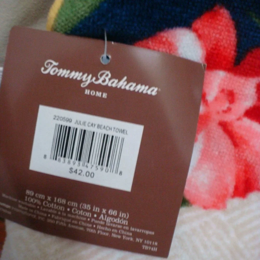 Tommy Bahama Beach Towel & Mercury beach boat Tote